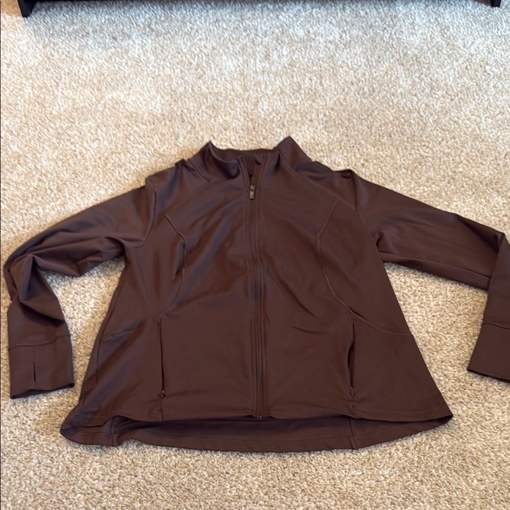 Brown All in Motion Zip Up